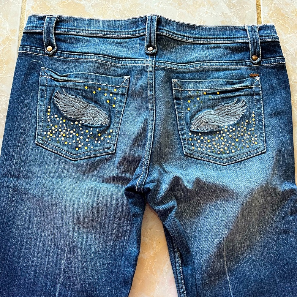 Embellished vintage jeans